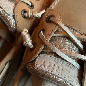 Never Been Worn Glitter Sperry Top Siders